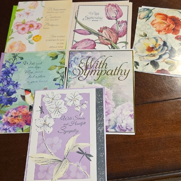 (J39) Sympathy Cards Set - Assorted Colors 13 Cards Total - Picture 11 of 12